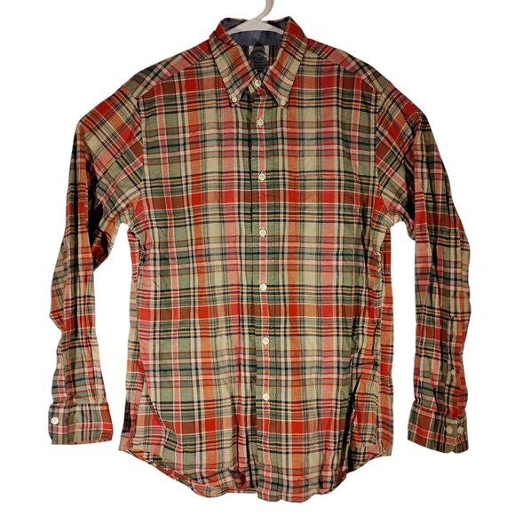 Brooks Brothers shirt mens M Medium multicolor plaid Regent long sleeve dress - Picture 1 of 7